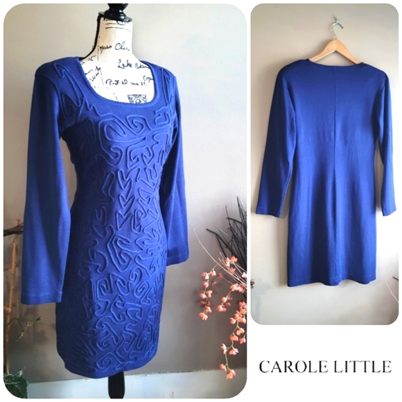Carole Little Dresses & Skirts - VTG 80's Cobalt Wiggle Dress
